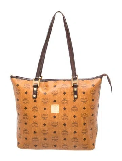 Pre-owned Mcm Tote In Brown