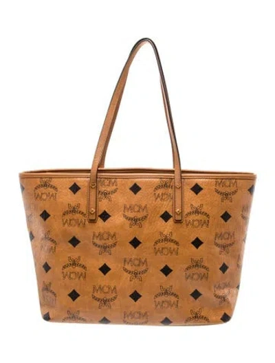Pre-owned Mcm Tote In Brown