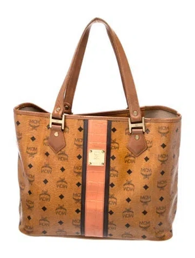 Pre-owned Mcm Tote In Brown