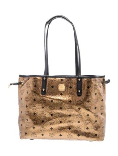 Pre-owned Mcm Tote In Gold/metallic
