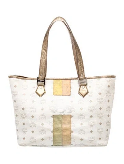 Pre-owned Mcm Tote In Neutral