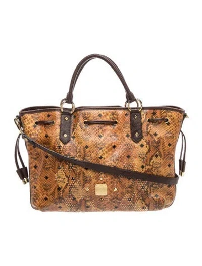 Pre-owned Mcm Tote In Neutral