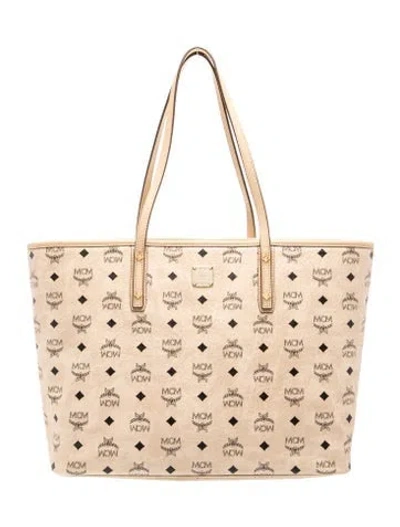 Pre-owned Mcm Tote In Neutral