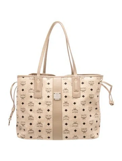 Pre-owned Mcm Tote In Neutrals