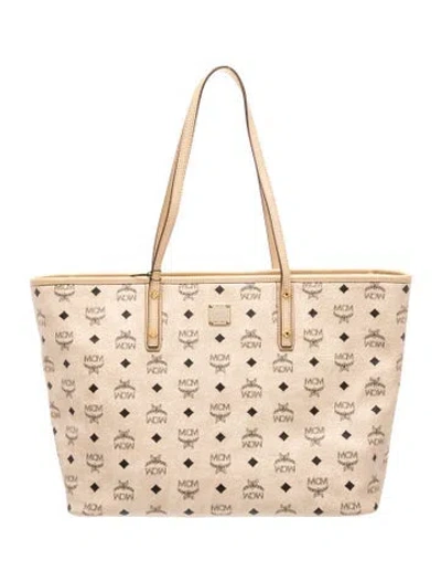 Pre-owned Mcm Tote In Neutrals