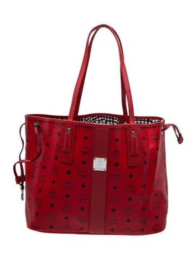 Pre-owned Mcm Tote In Red