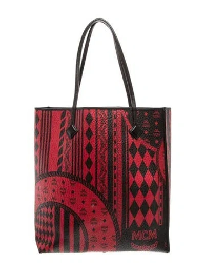 Pre-owned Mcm Tote In Red