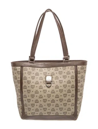 Pre-owned Mcm Tote Vintage In Neutrals
