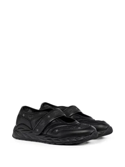 Mcm Touch-strap Sneakerinas In Black