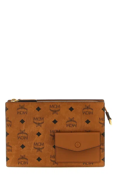 Mcm Tracolla 'aren' Piccola In Brown
