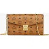 Mcm Tracy Chain Wallet In Cognac