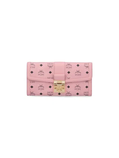 Mcm "tracy" Chain Wallet Pink