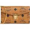 Mcm Tracy Crossbody Wallet In Visetos In Brown