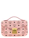 Mcm Shoulder Bags With Adjustable Strap And Gold-tone Hardware In Pink