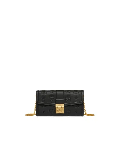 Mcm Tracy Flower Purse In Black