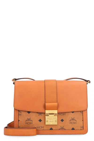 Mcm Tracy Leather Crossbody Bag In Saddle Brown