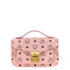 Mcm Shoulder Bags With Adjustable Strap And Gold-tone Hardware In Pink