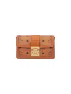 Mcm "tracy" Medium Shoulder Bag "visetos" Brown