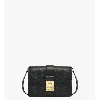 Mcm Tracy Shoulder Bag In Visetos In Black