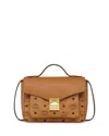 Mcm Tracy Small Visetos Satchel In Brown