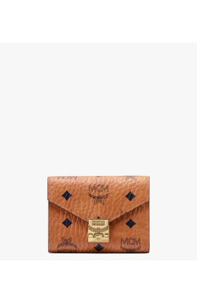 Mcm Tracy Trifold Wallet In Brown