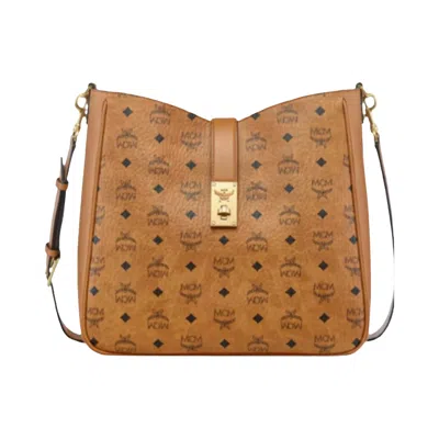 Pre-owned Mcm Tracy Vi Hobo Large Bag 'cognac' | Tan | Men's Size Onesize