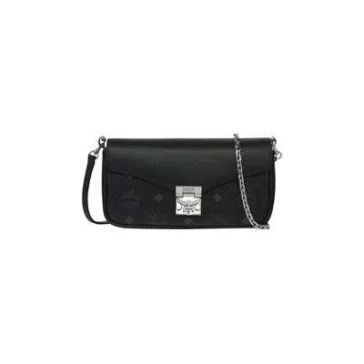 Pre-owned Mcm Tracy Vi Leather Mix Mini Crossbody Bag 'black' | Men's Size Onesize