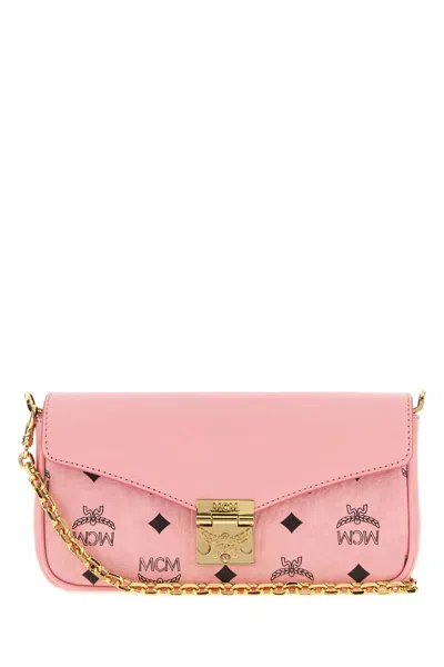 Mcm Tracy Vi Monogram Mini Shoulder Bag In Pink