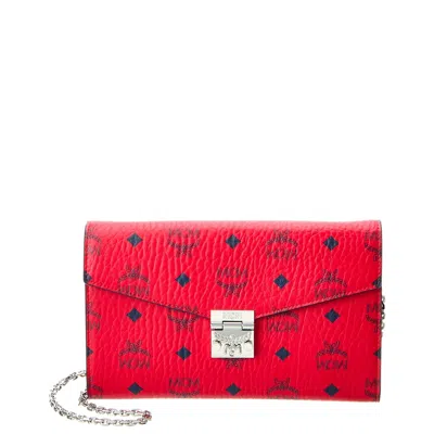 Mcm Tracy Wallet In Visetos In Red