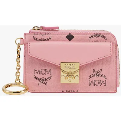 Mcm Tracy Zip Card Case In Pink