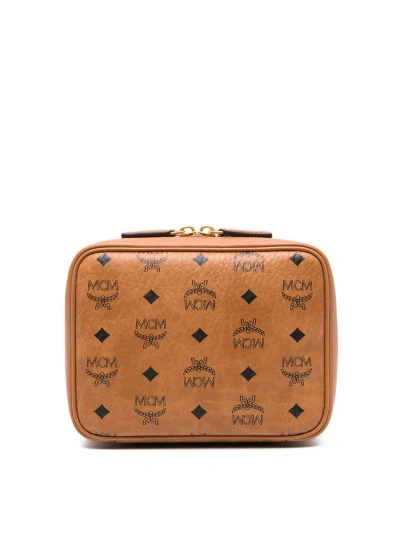 Mcm Travel Case In Brown