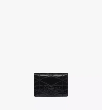 Mcm Travia Card Wallet In Black