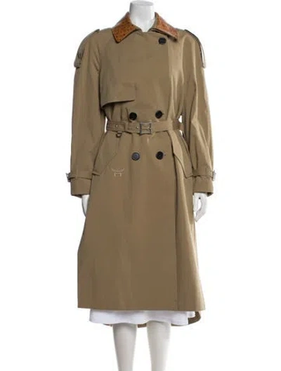 Pre-owned Mcm Trench Coat W/ Tags In Neutral