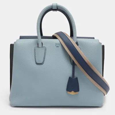 Pre-owned Mcm Tricolor Leather Medium Milla Tote In Multi