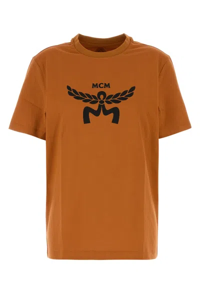 MCM MCM CARAMEL COTTON T-SHIRT