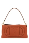 Mcm Brick Leather Mode Travia Small Shoulder Bag In Orange