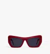 Mcm Unisex Square Sunglasses In Red