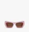 Mcm Unisex Square Sunglasses In Rose Pink
