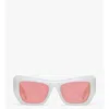 Mcm Unisex Square Sunglasses In White