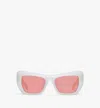 Mcm Unisex Square Sunglasses In White