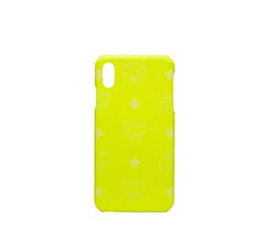 Mcm Unisex Neon Yellow Visetos Iphone Xs Max Cell Phone Case In Green