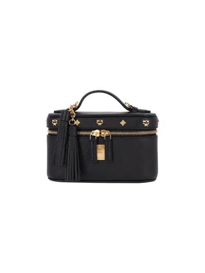Mcm Vanity Bag "pina" In Black