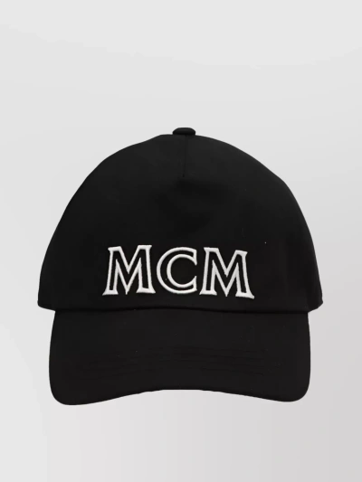 Mcm Versatile Curved Brim Hat In Black