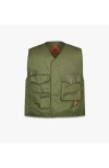 Mcm Vest In Econyl And Monogram Print Leather In Green