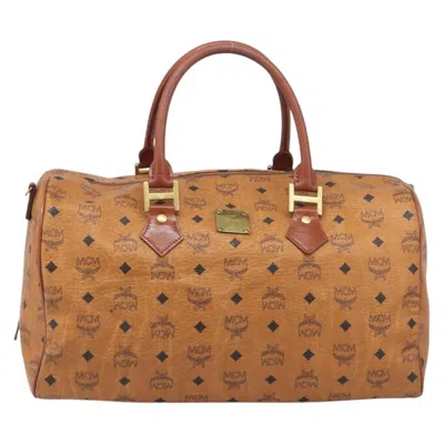 Pre-owned Mcm Vicetos Leather Brown Leather Travel Bag Bag ()