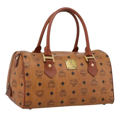 Pre-owned Mcm Vicetos Leather Brown Leather Travel Bag Bag ()