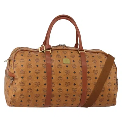 Pre-owned Mcm Vicetos Leather Brown Leather Travel Bag Bag ()