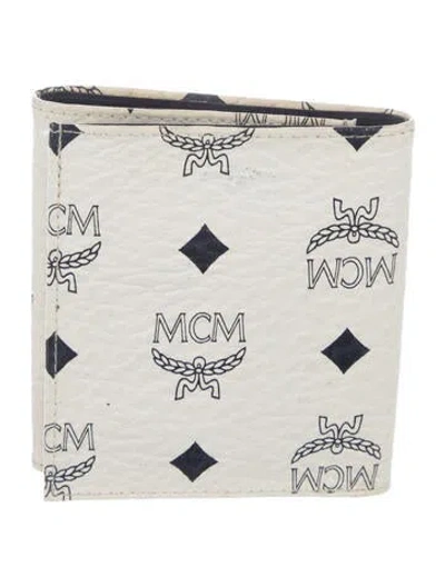 Pre-owned Mcm Vintage Leather Trifold Wallet In Neutrals