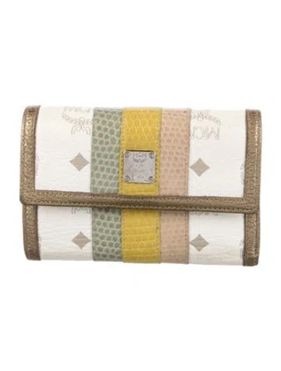 Pre-owned Mcm Vintage Leather Wallet In Neutral