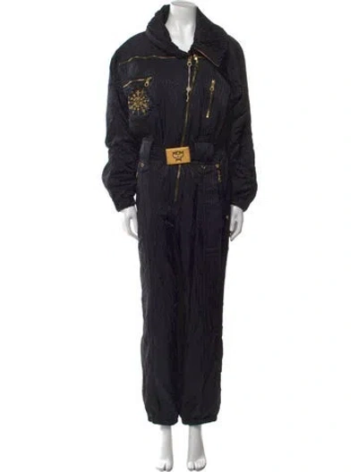 Pre-owned Mcm Vintage Nylon Jumpsuit In Black